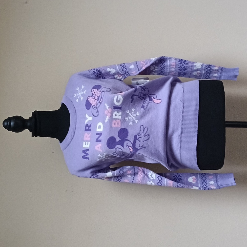 NWT Mickey Mouse Lilac Knit Sweater Size XL (14-16)